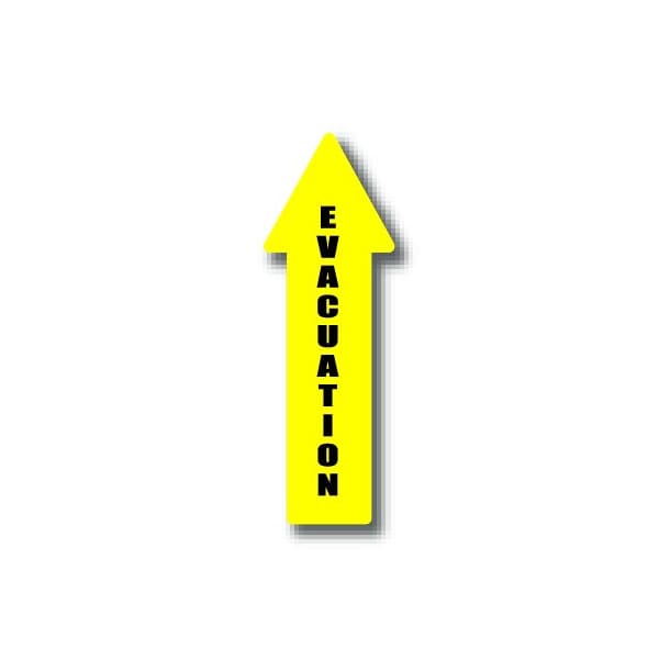 Ergomat 24in x 8in ARROW SIGNS - Evacuation DSV-SIGN 192 #0448UP -UEN - main